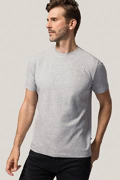 T-shirt Szary z Nadrukiem Bawełniany PM4
