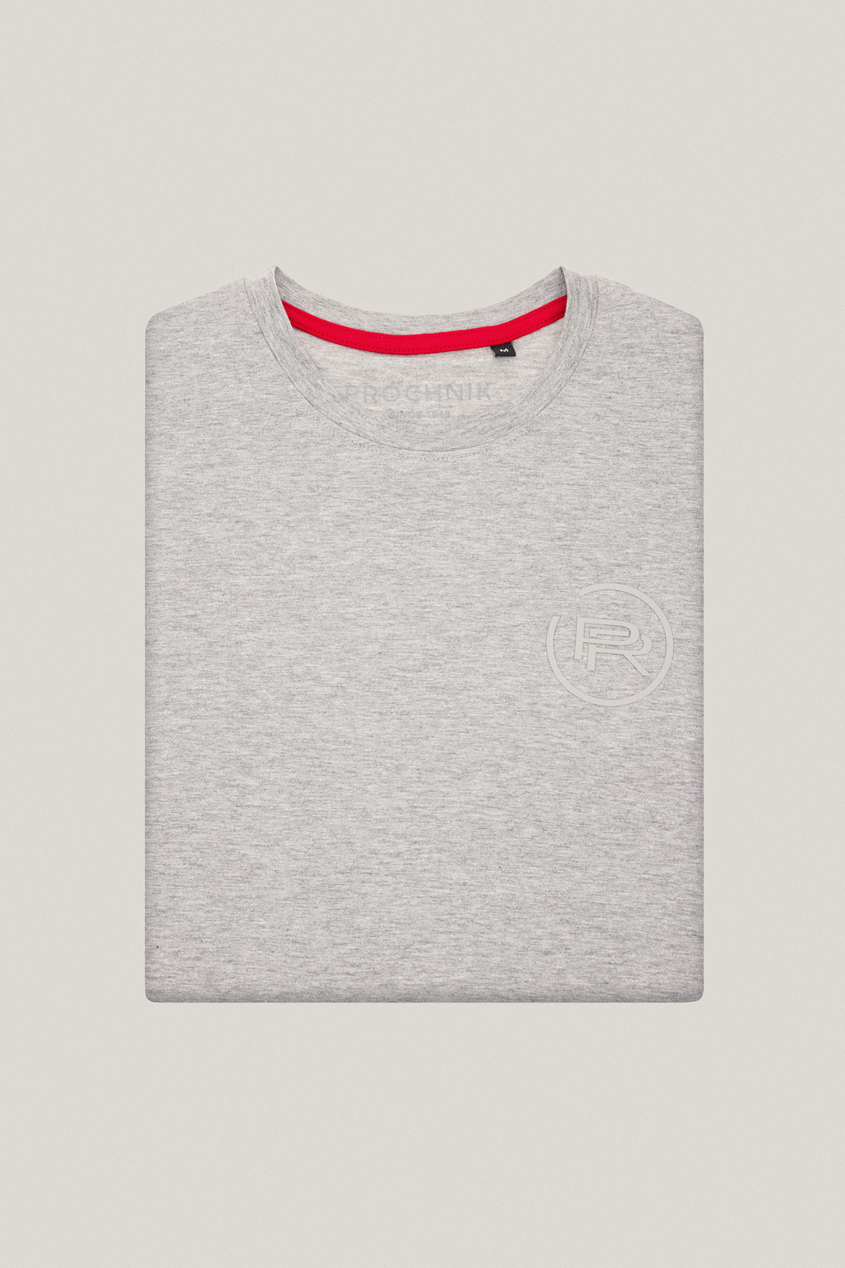 T-shirt Szary z Nadrukiem Bawełniany PM4