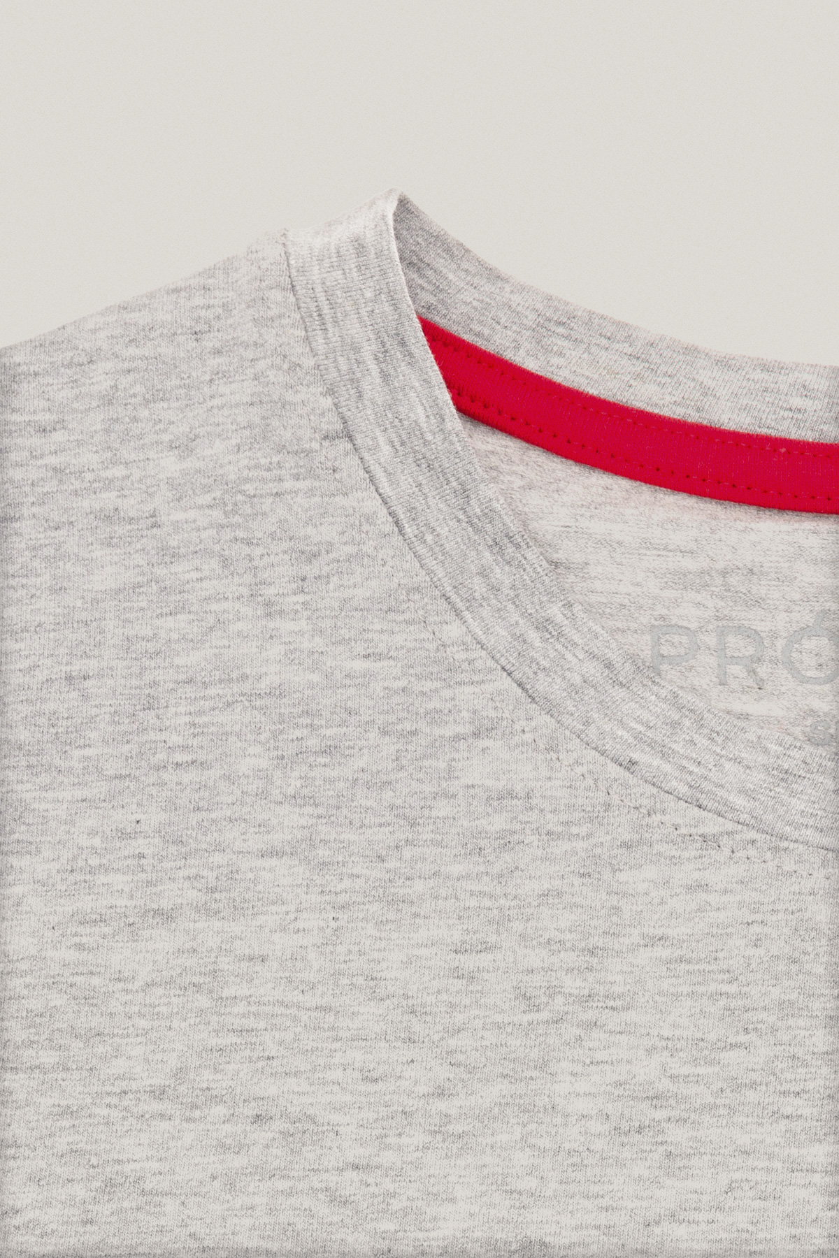 T-shirt Szary z Nadrukiem Bawełniany PM4