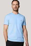 T-shirt Błękitny z Haftem Bawełniany PM5