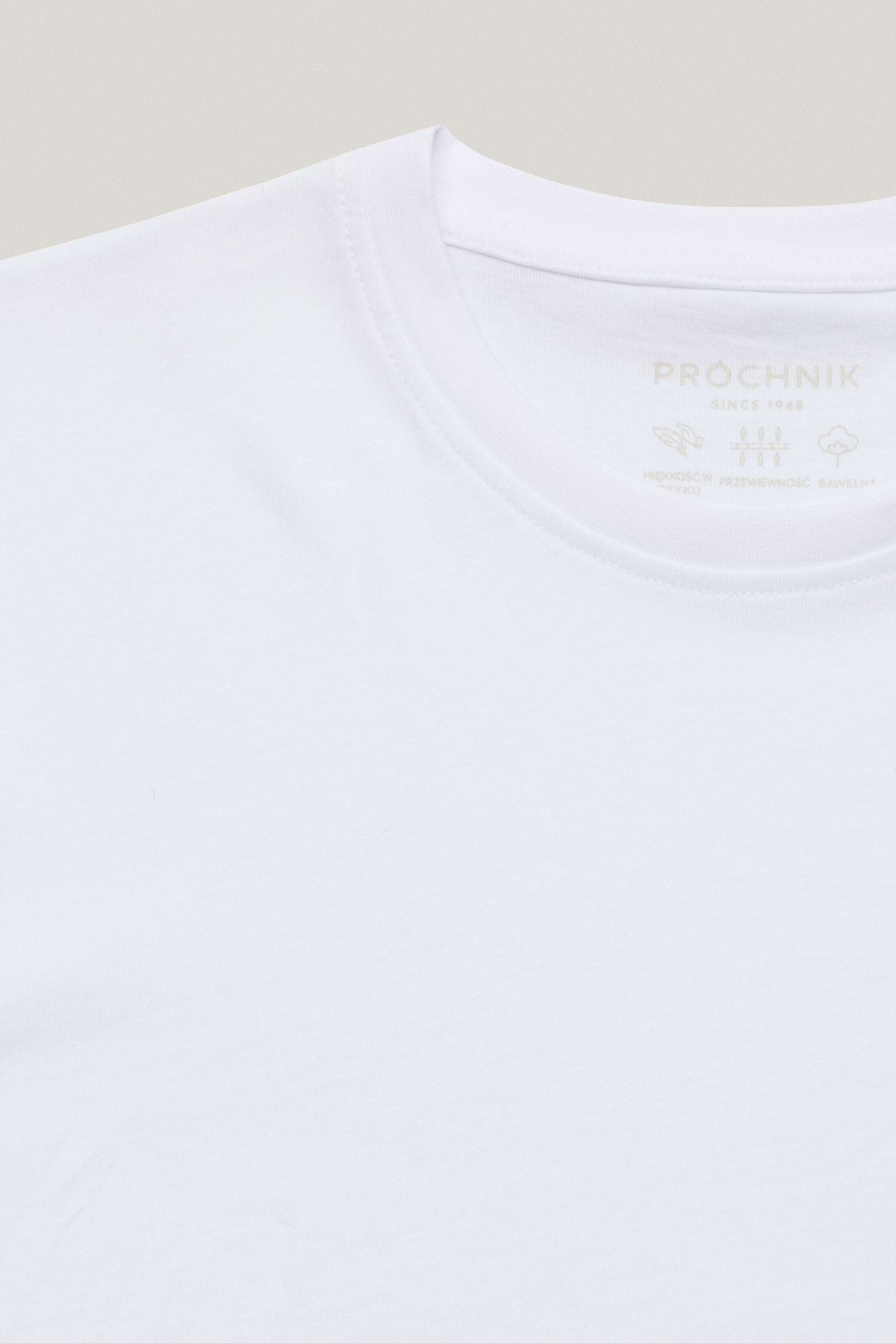 T-shirt Biały Bawełniany PM7