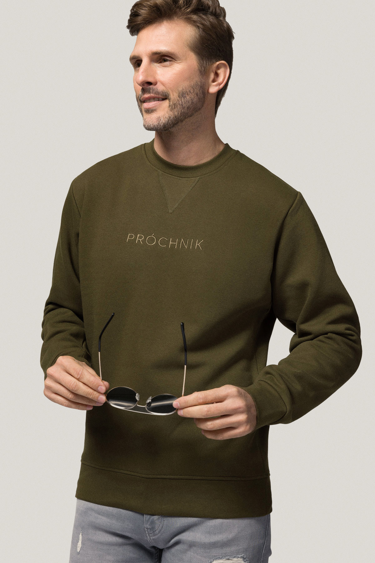 Bluza Nierozpinana Bez Kaptura Zielona z Haftem PM8