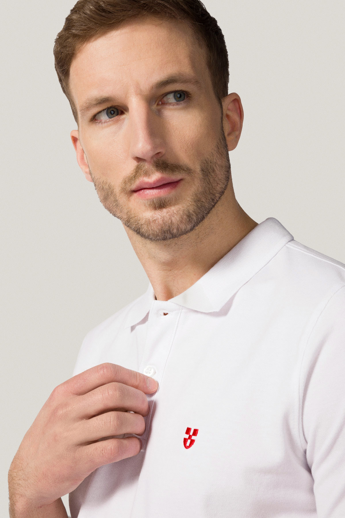 Koszulka Polo z Bawełny Biała PM1