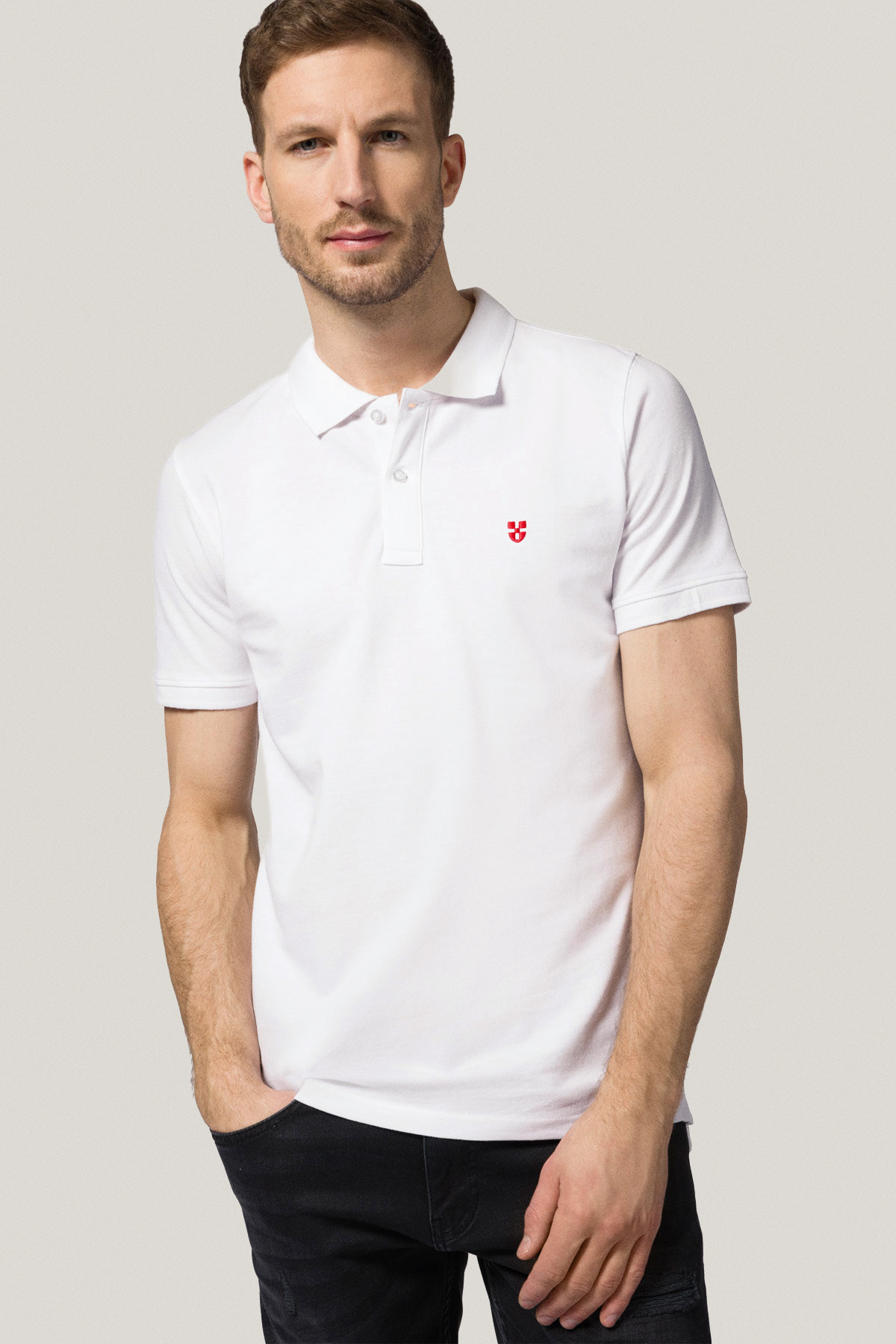 Koszulka Polo z Bawełny Biała PM1