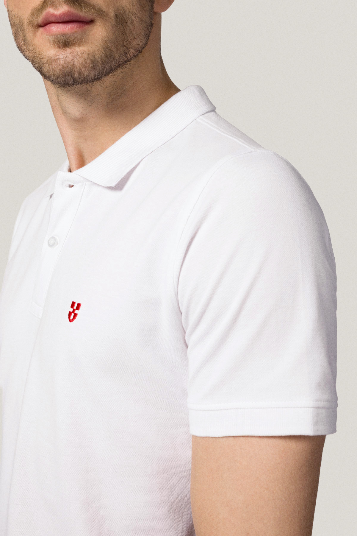 Koszulka Polo z Bawełny Biała PM1