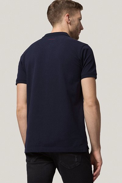 Koszulka Polo z Bawełny Granatowa PM1