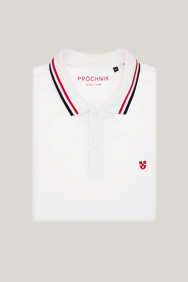 Koszulka Polo z Bawełny Biała PM2