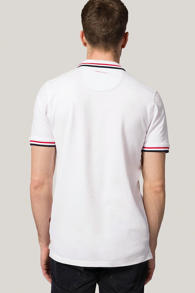 Koszulka Polo z Bawełny Biała PM2