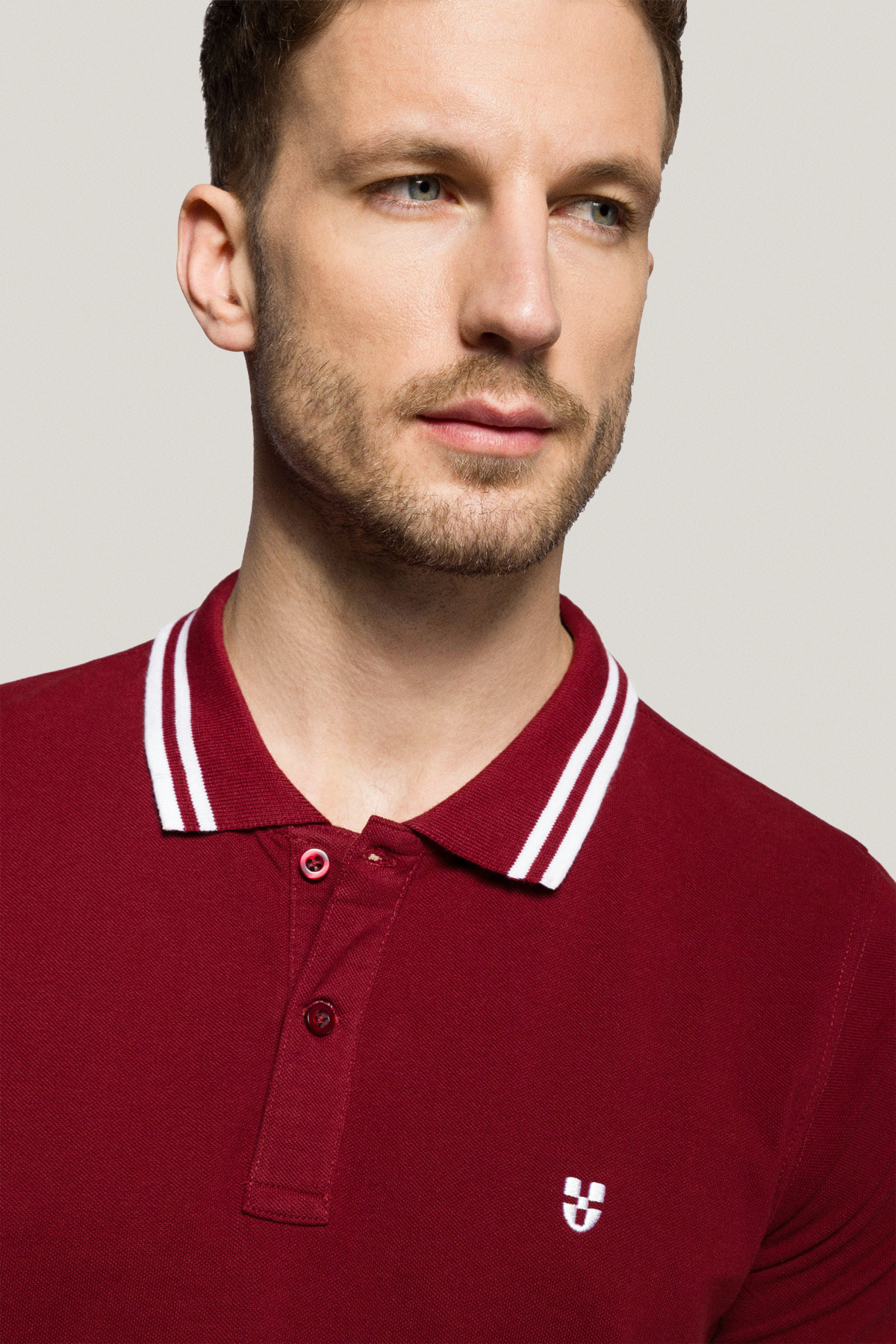 Koszulka Polo z Bawełny Bordowa PM2