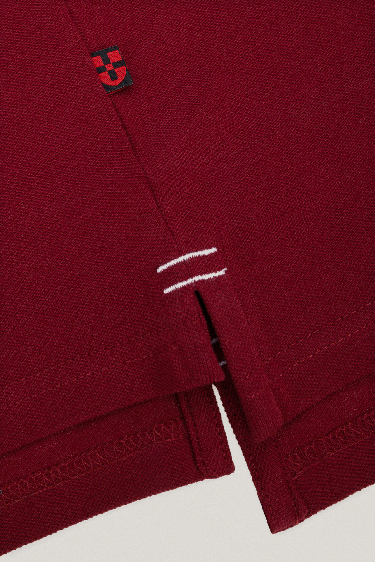 Koszulka Polo z Bawełny Bordowa PM2