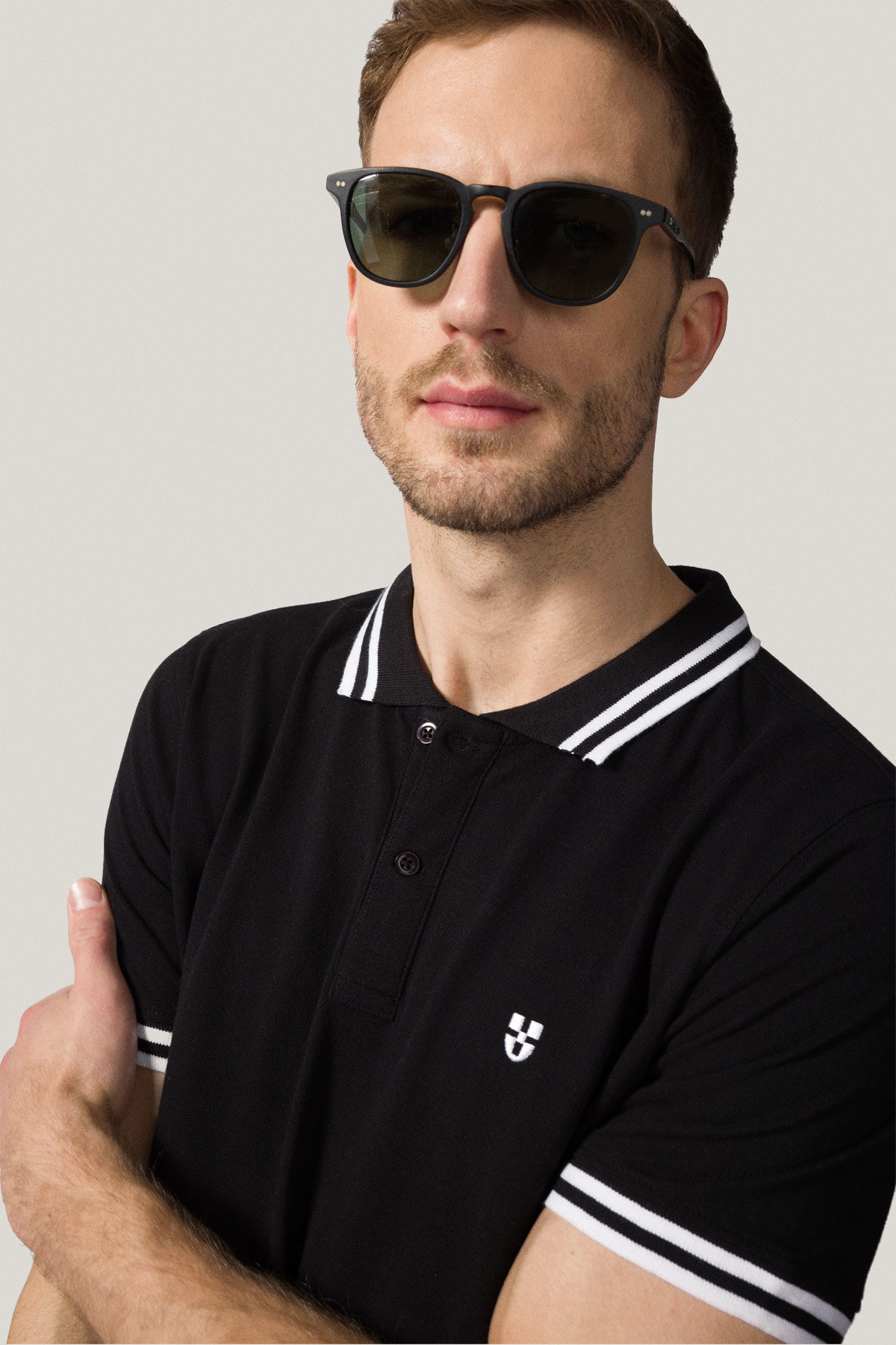 Koszulka Polo z Bawełny Czarna PM2