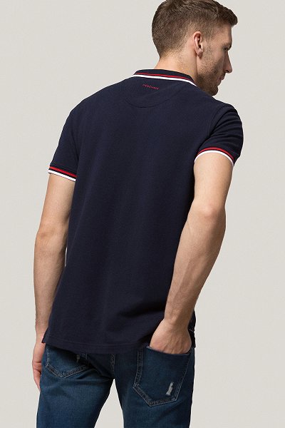 Koszulka Polo z Bawełny Granatowa PM2