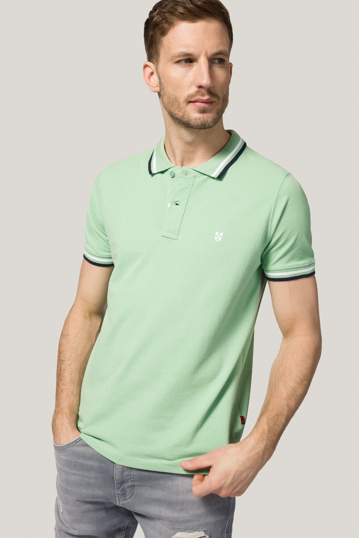 Koszulka Polo z Bawełny Jasnozielona PM2 