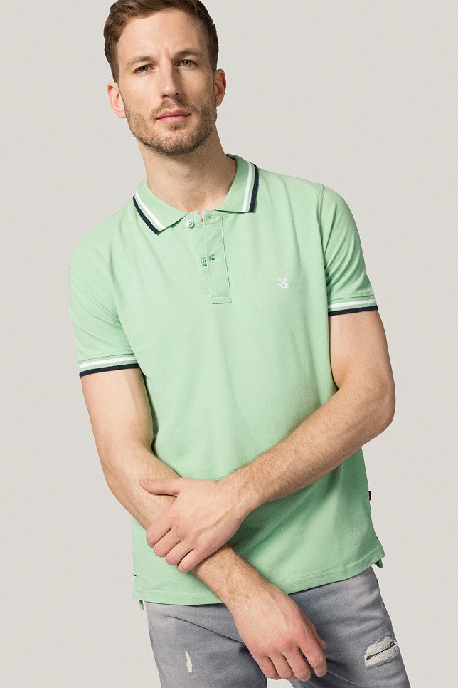 Koszulka Polo z Bawełny Jasnozielona PM2