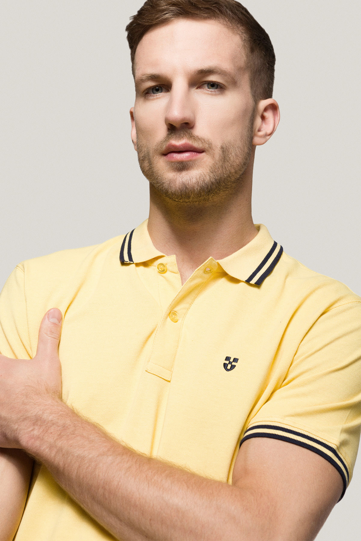 Koszulka Polo z Bawełny Jasnożółta PM2 
