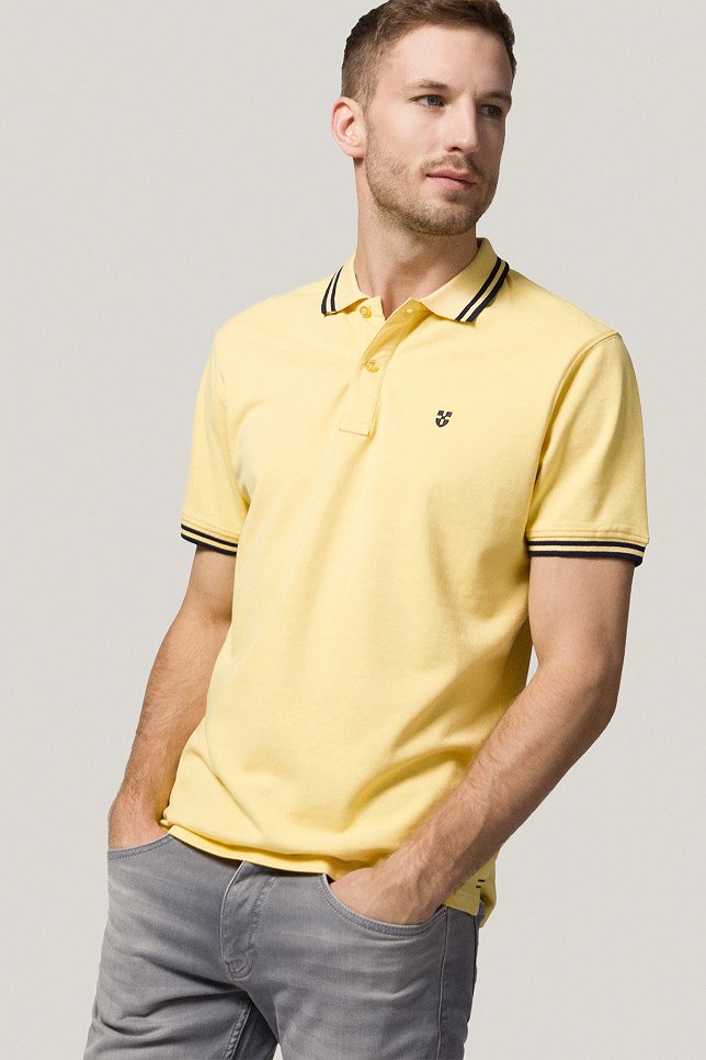 Koszulka Polo z Bawełny Jasnożółta PM2