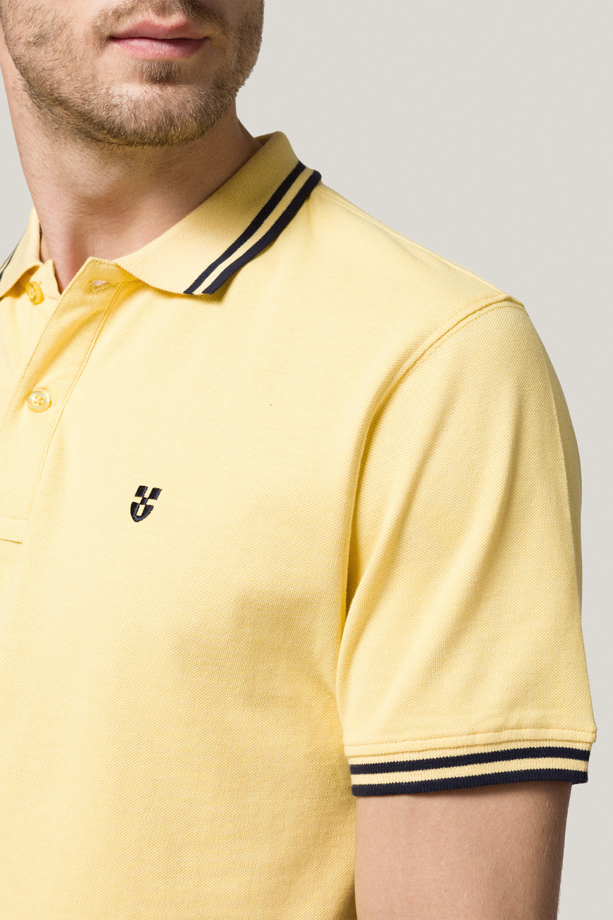 Koszulka Polo z Bawełny Jasnożółta PM2 