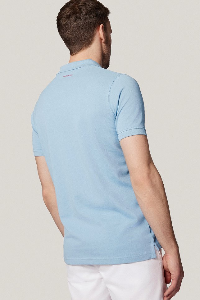 Koszulka Polo z Bawełny Błękitna PM3