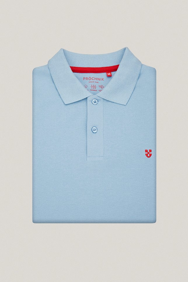 Koszulka Polo z Bawełny Błękitna PM3