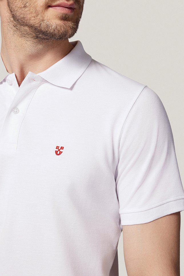 Zestaw 2 Koszulek Polo Bawełnianych Biała i Granatowa PM3