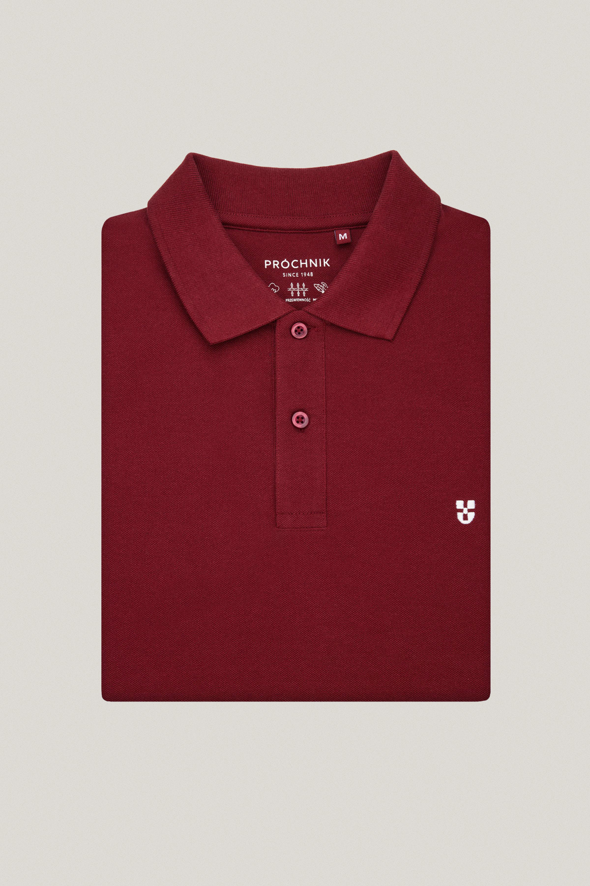 Koszulka Polo z Bawełny Bordowa PM3