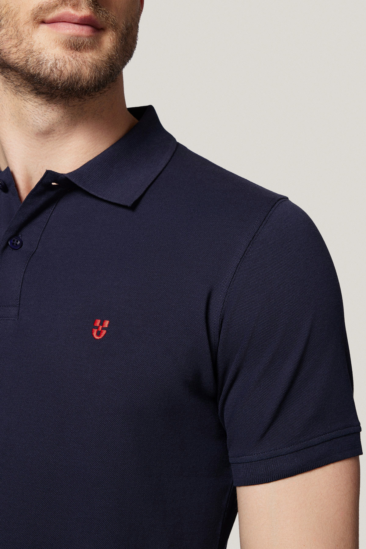 Zestaw 2 Koszulek Polo Bawełnianych Biała i Granatowa PM3