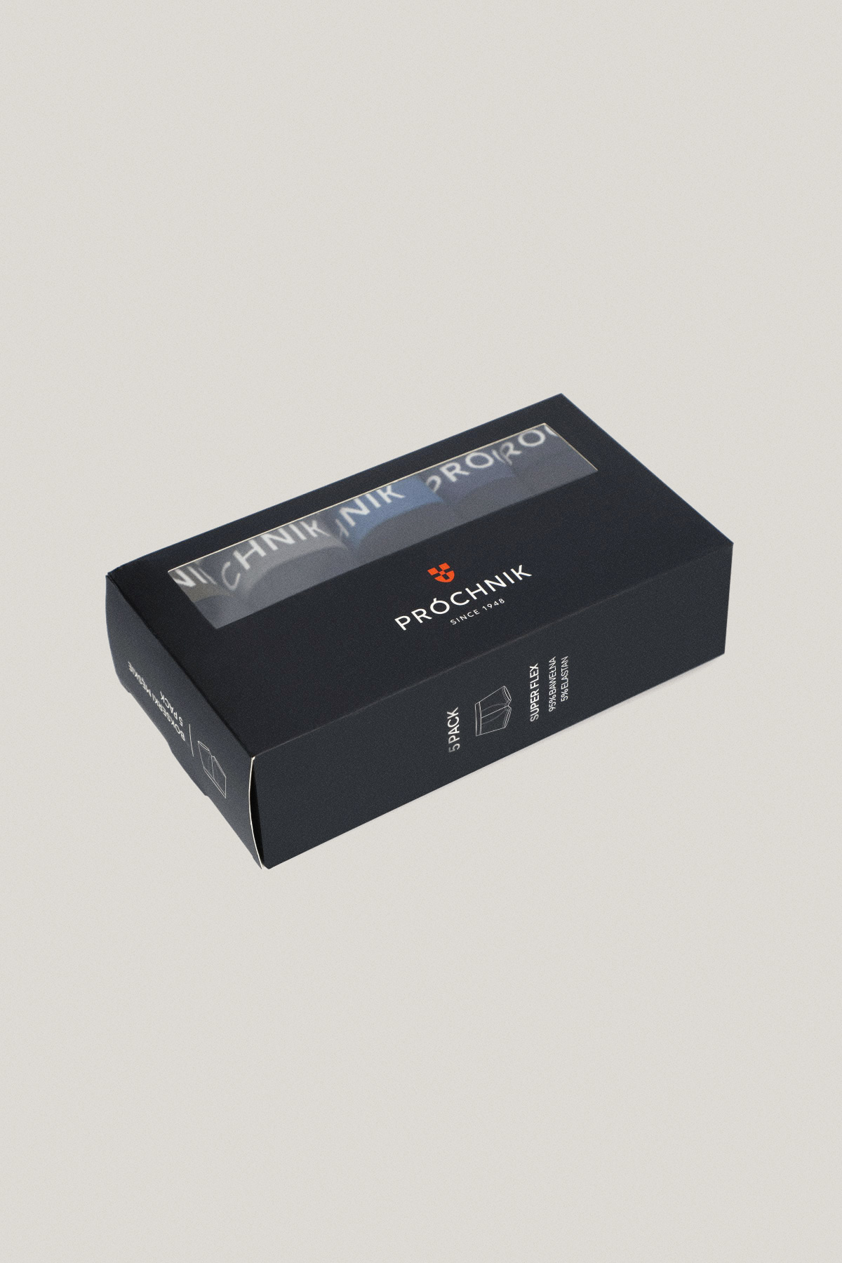 Zestaw 5 Par Czarnych Bokserek PM10