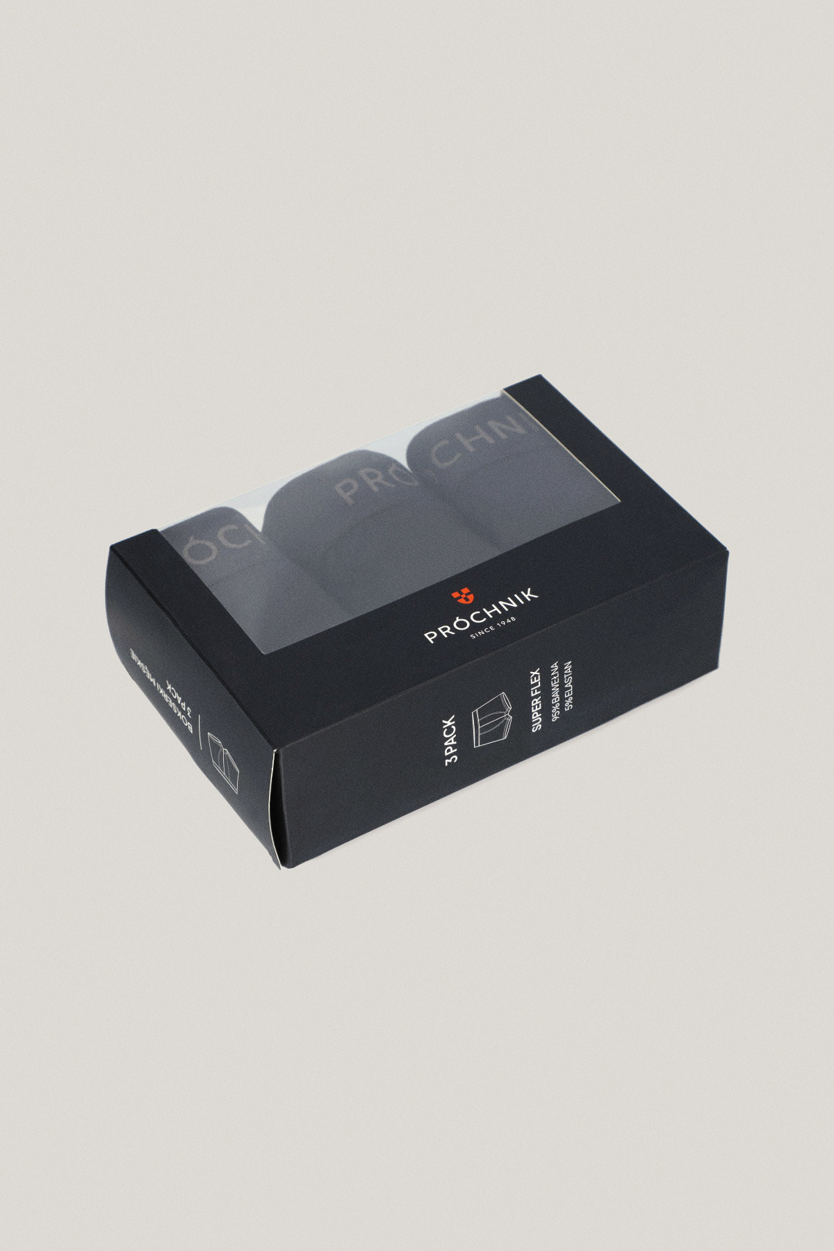 Zestaw 3 Par Czarnych Bokserek PM6