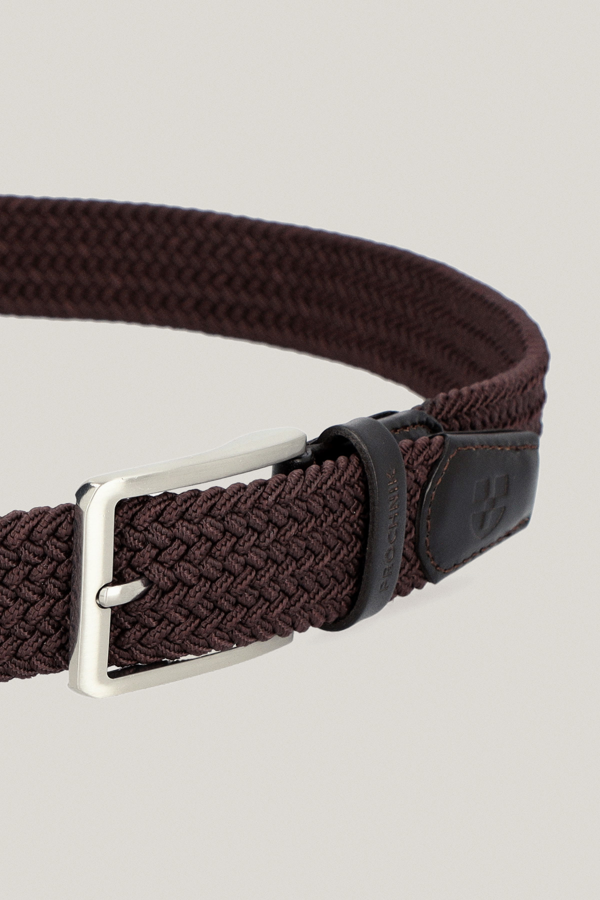 Pasek Brązowy Pleciony PM12