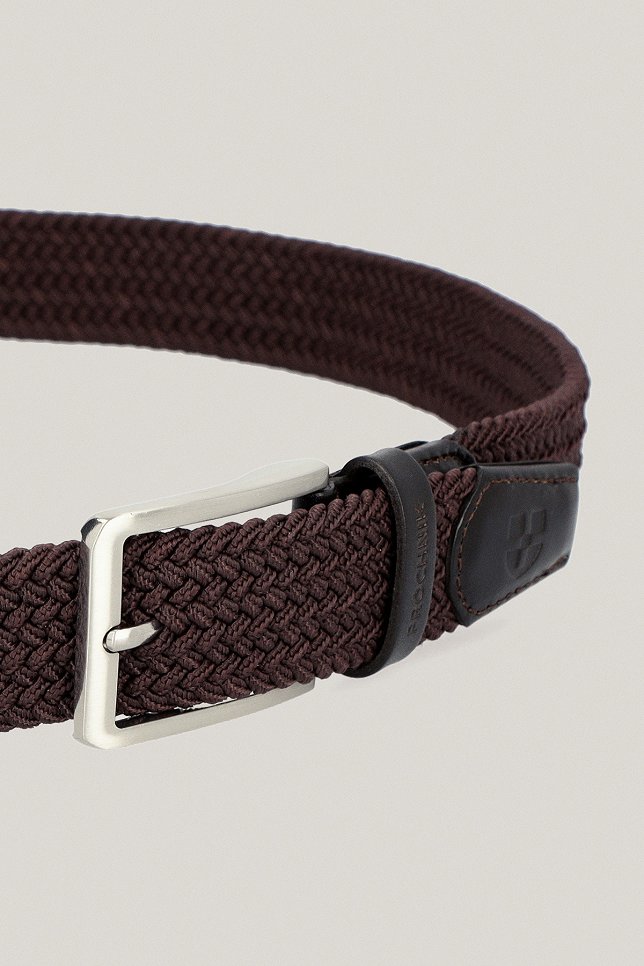 Pasek Brązowy Pleciony PM12