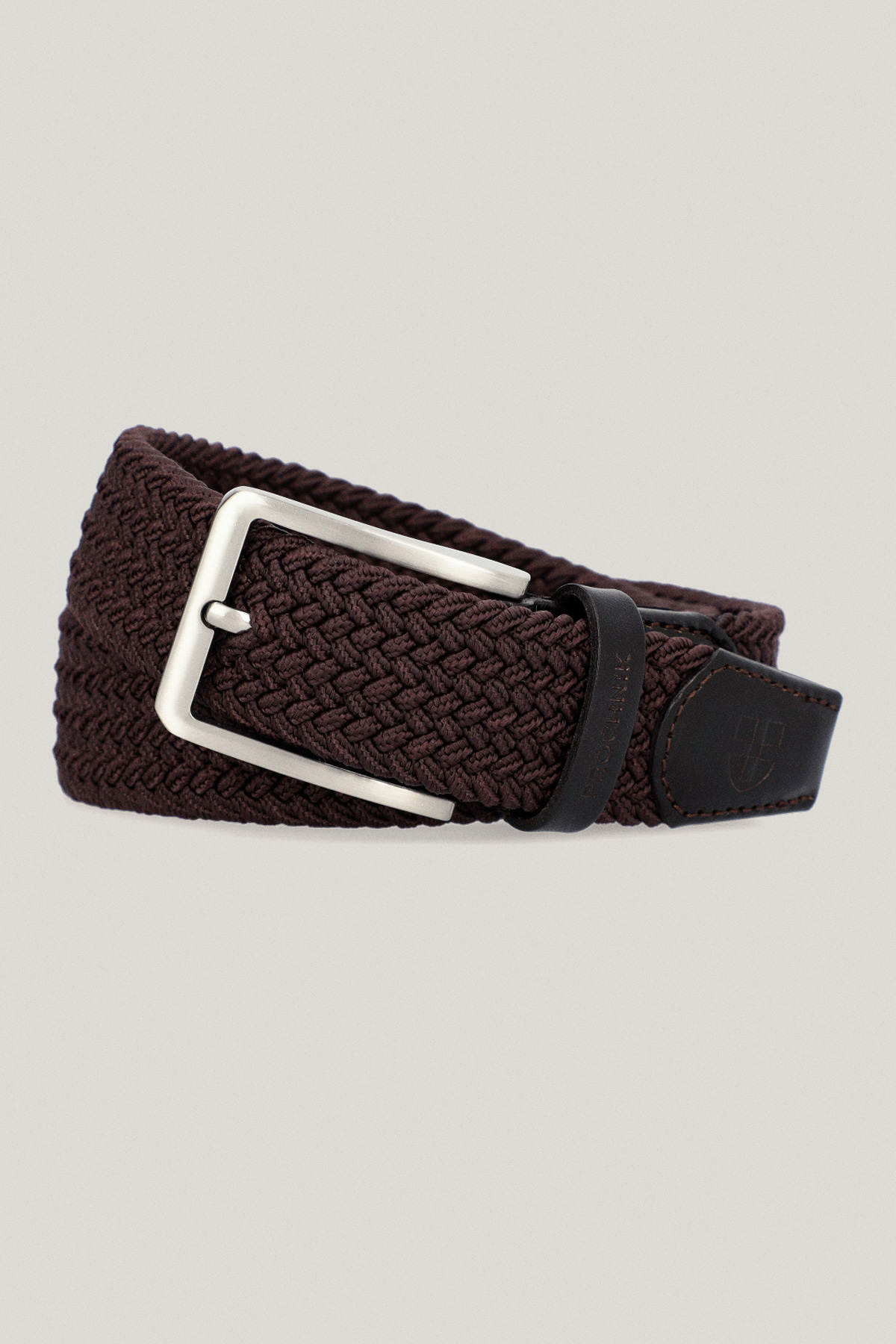 Pasek Brązowy Pleciony PM12