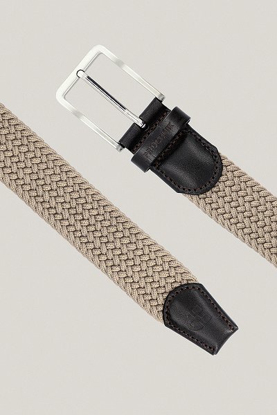 Pasek Beżowy Pleciony PM13
