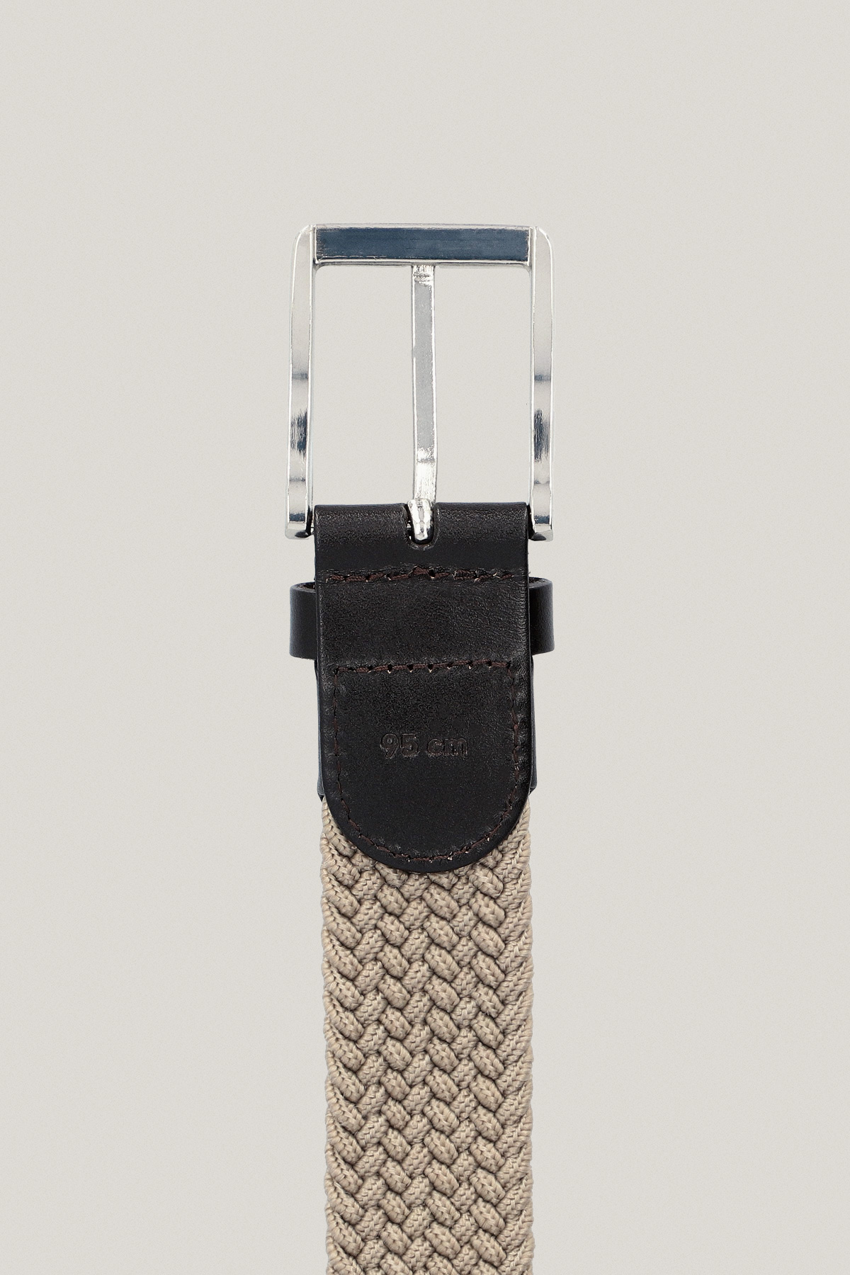 Pasek Beżowy Pleciony PM13