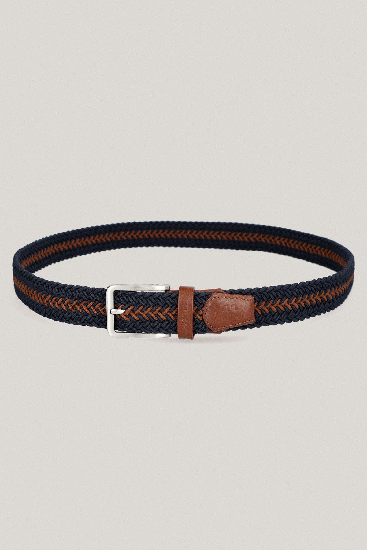 Zestaw Spodnie Chino Brązowe PM2 Plus Pasek Pleciony PM19