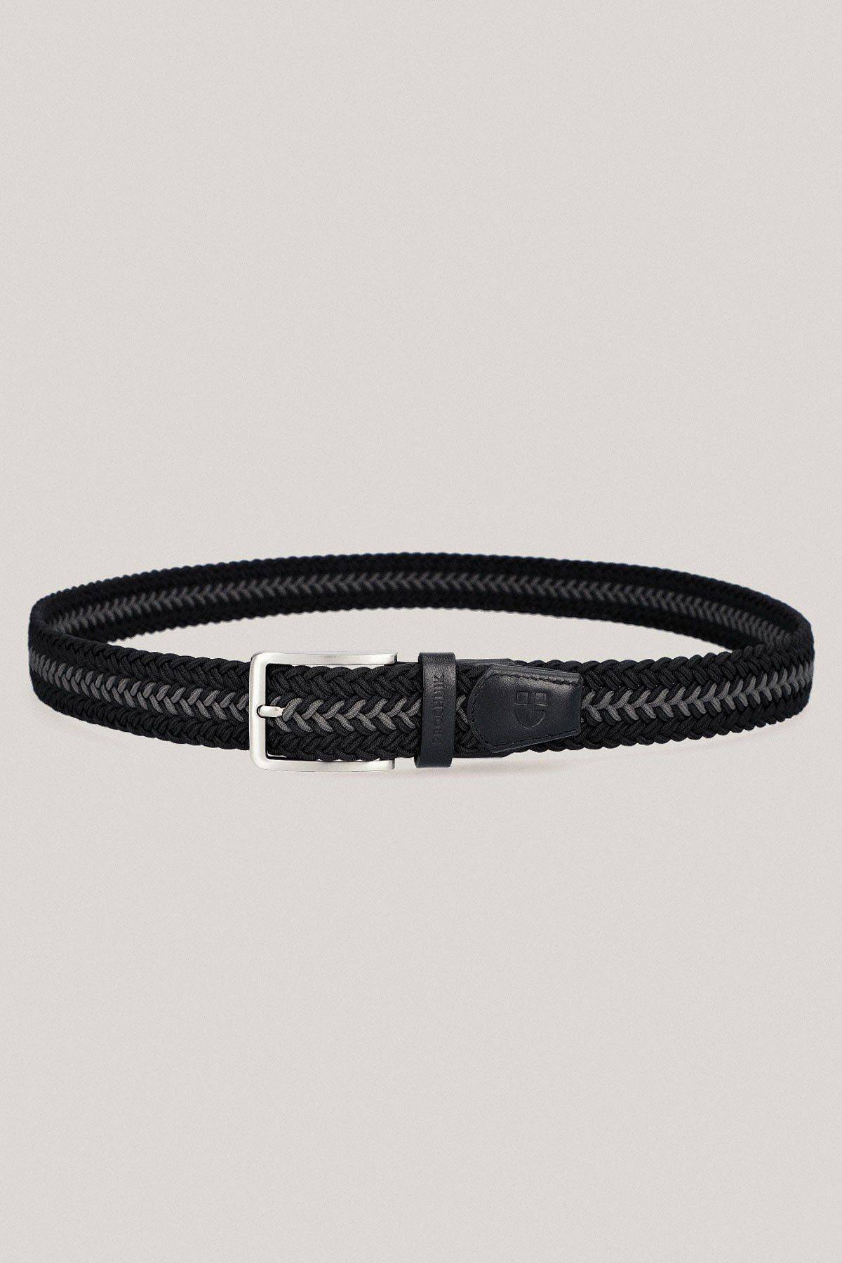 Zestaw Spodnie Chino Czarne PM2 Plus Pasek Pleciony PM20