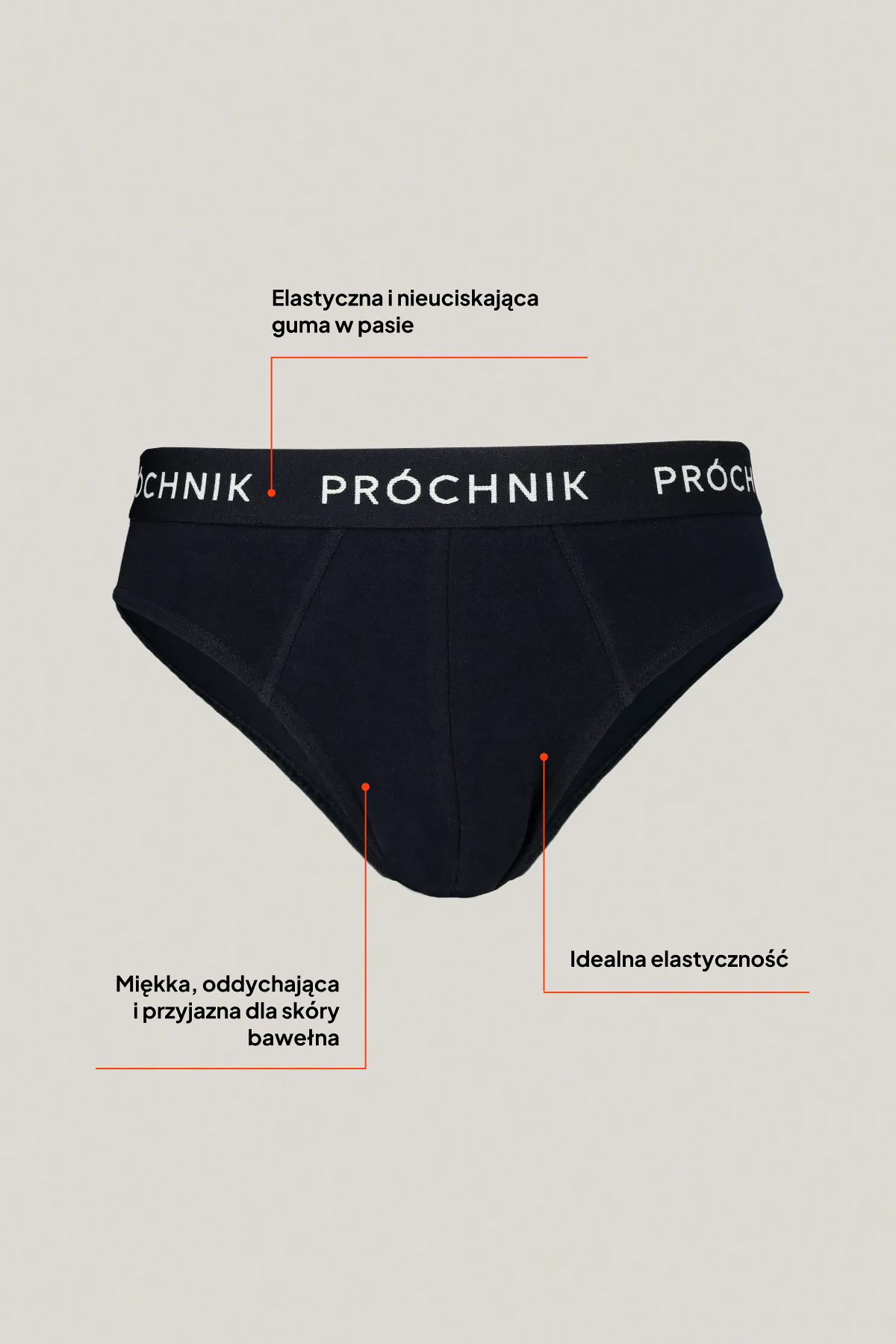 Zestaw 3 Par Granatowych Slipów z Bawełną PM2