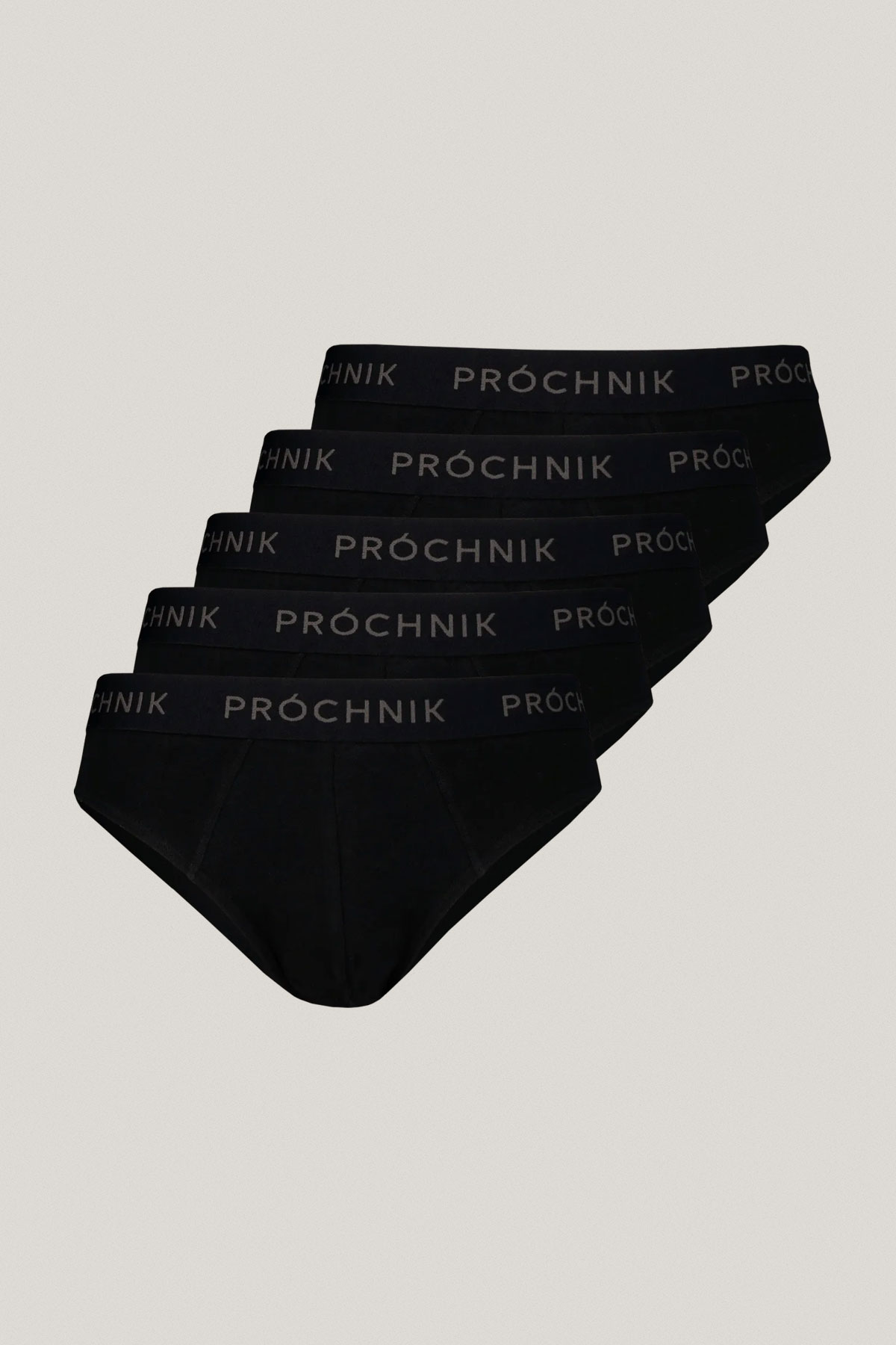 Zestaw 5 Par Czarnych Slip&oacute;w z Bawełną PM4