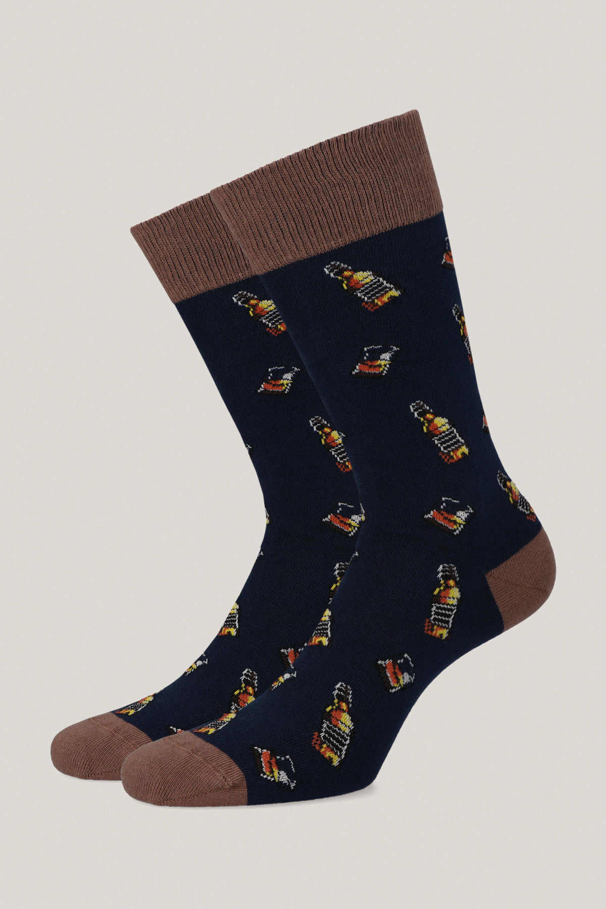 Zestaw 3 Par Wysokich Skarpet We Wzory PM7