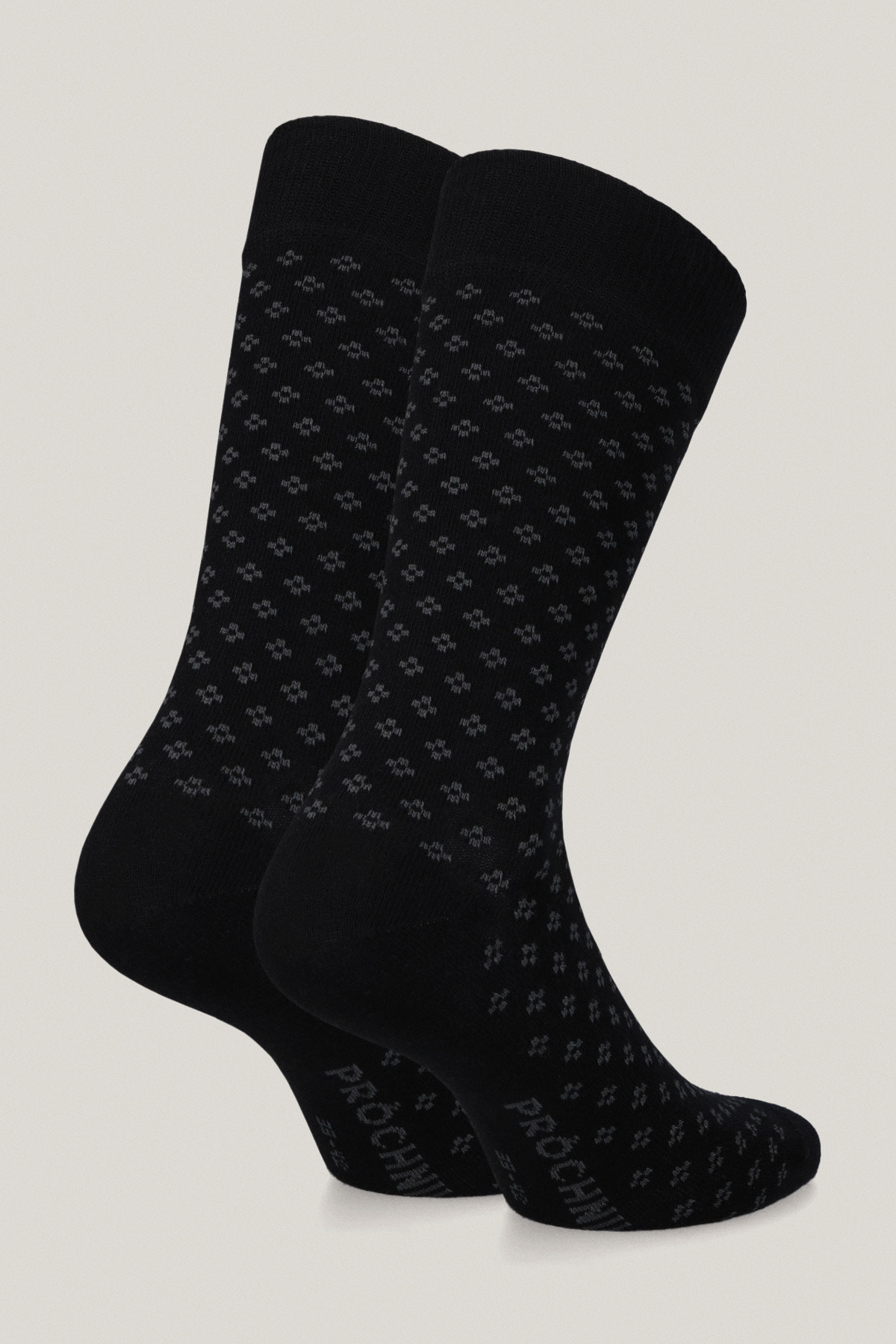 Zestaw 3 Par Wysokich Skarpet Gładkich i We Wzory PM1