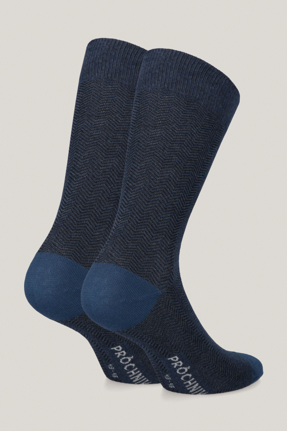 Zestaw 5 Par Wysokich Skarpet Gładkich i We Wzory PM10