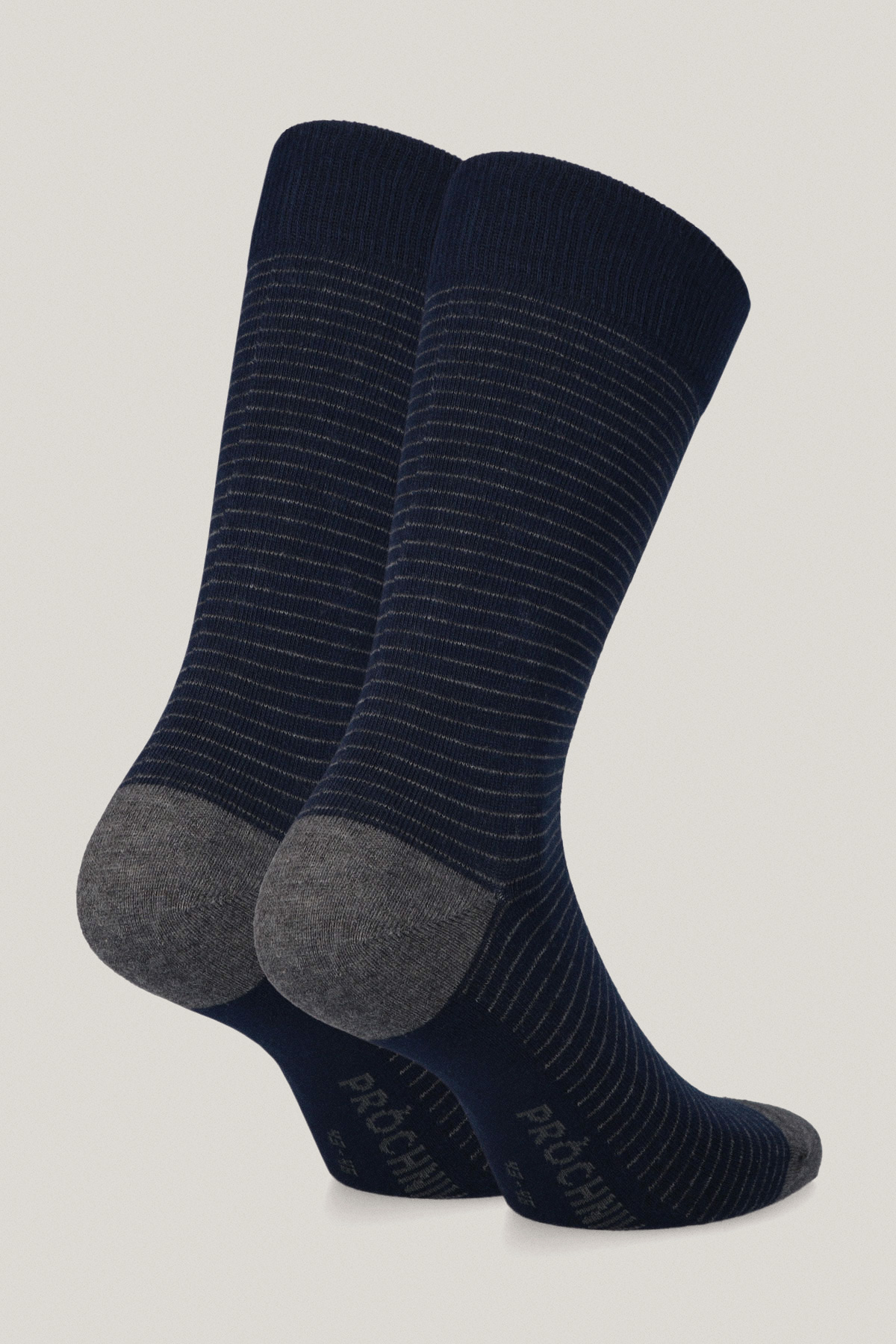 Zestaw 5 Par Wysokich Skarpet Gładkich i We Wzory PM10