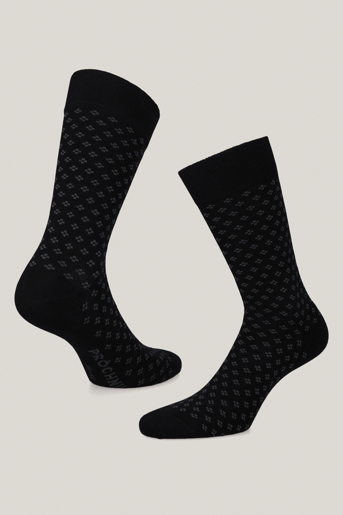 Zestaw 3 Par Wysokich Skarpet Gładkich i We Wzory PM1