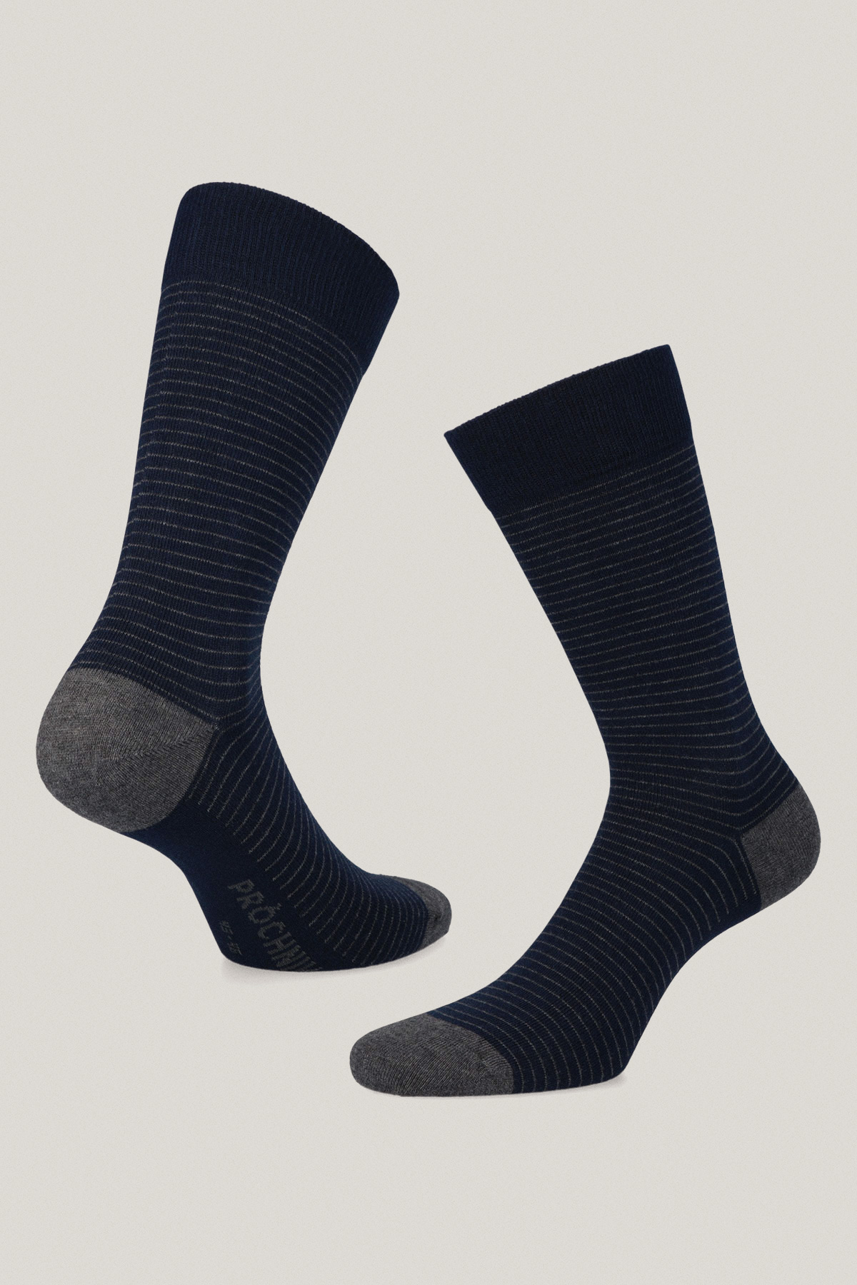 Zestaw 5 Par Wysokich Skarpet Gładkich i We Wzory PM10