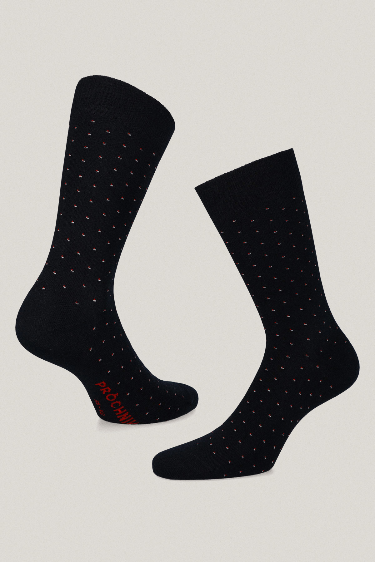 Zestaw 5 Par Wysokich Skarpet Gładkich i We Wzory PM11