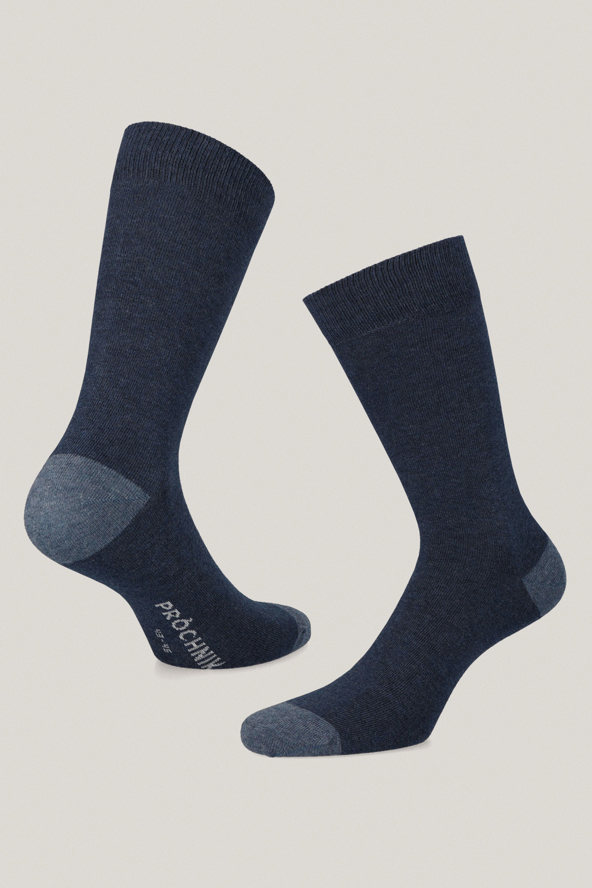 Zestaw 5 Par Wysokich Skarpet Gładkich i We Wzory PM11