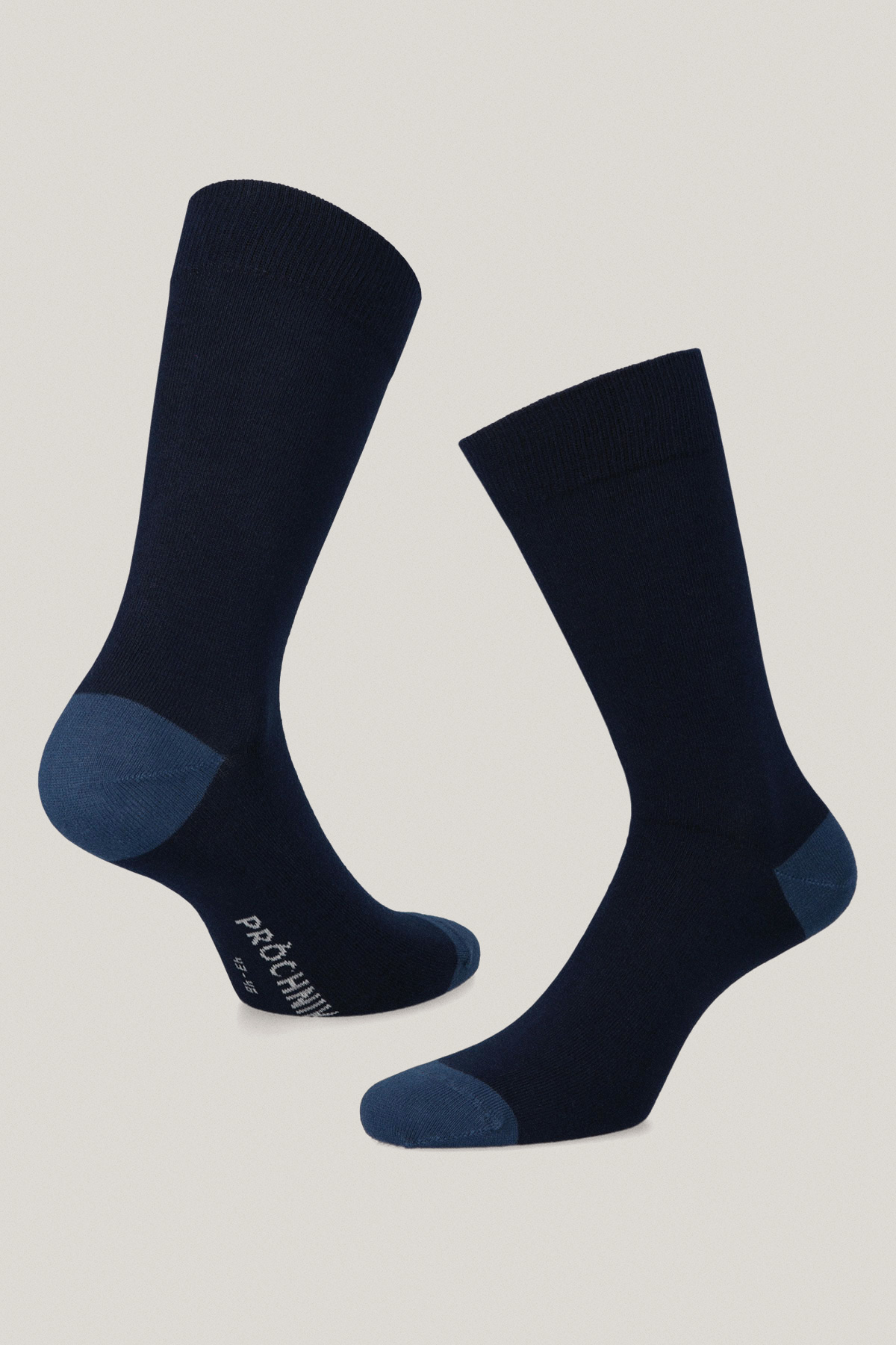 Zestaw 5 Par Wysokich Skarpet Gładkich i We Wzory PM12