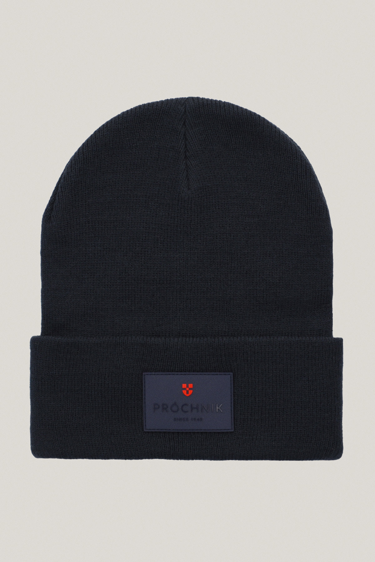 Czapka Granatowa z Prążkowanej Dzianiny PM1