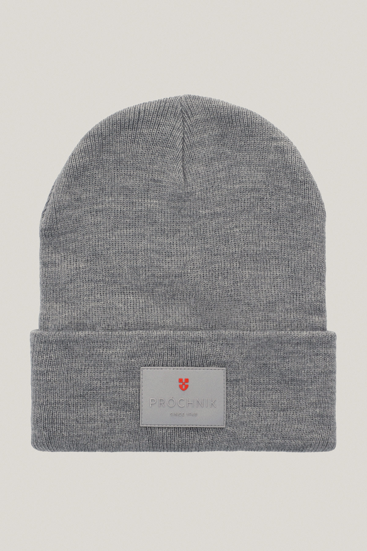 Czapka Szara z Prążkowanej Dzianiny PM1