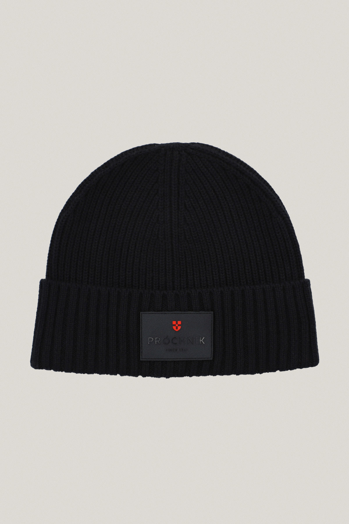 Czapka Czarna z Grubej Prążkowanej Dzianiny PM2