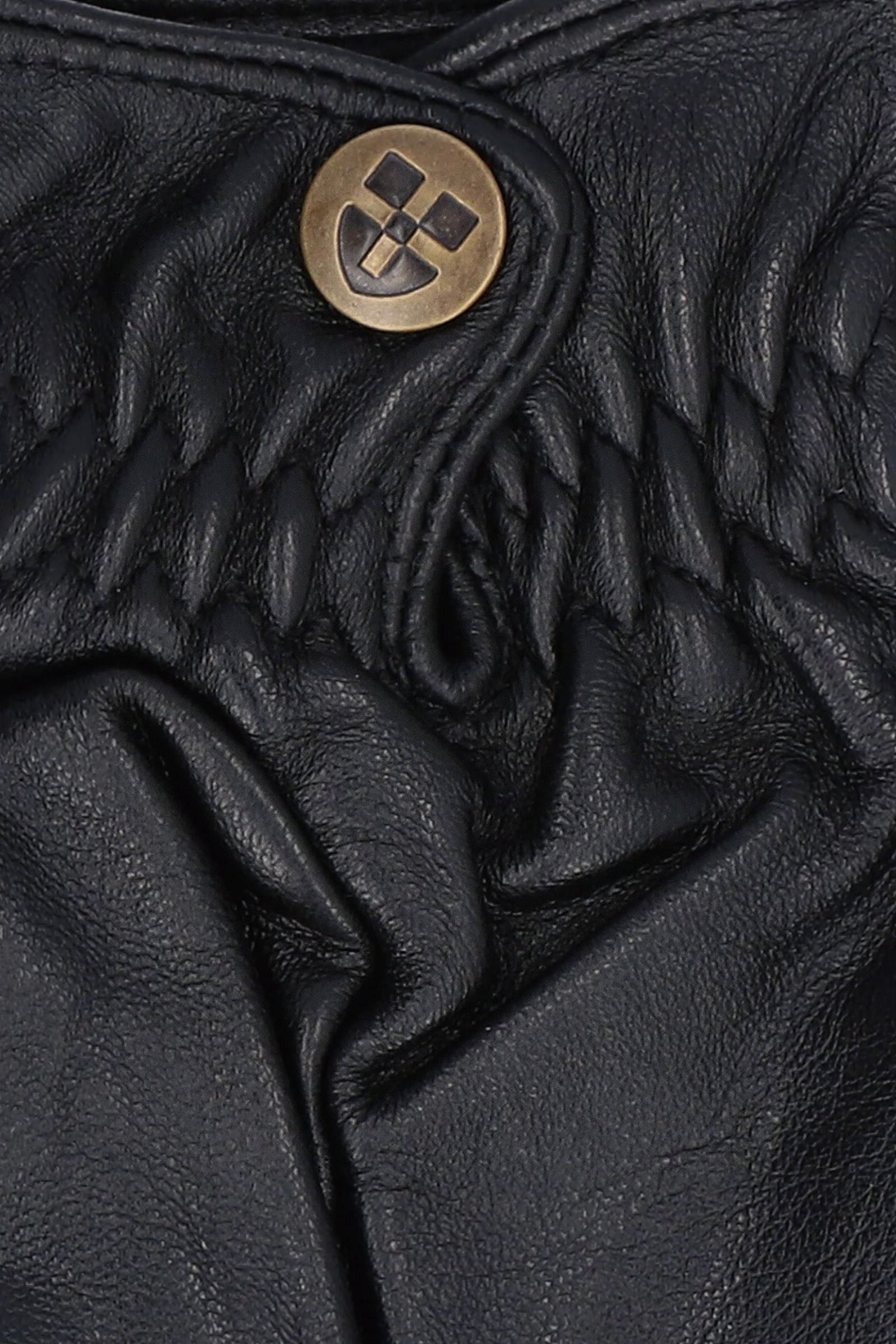 Rękawiczki Skórzane Czarne Touch Screen PM1